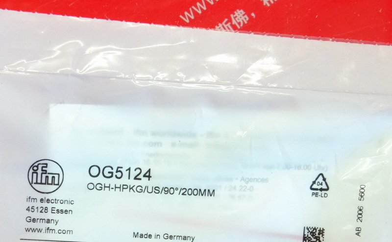 Ifm OG5124 IFM Diffuse Reflectance Photoelectric Switch OGH-HPKG with Background Elimination/US/90 °/200MM