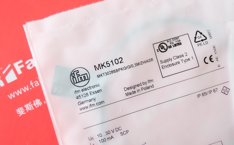 Ifm MK5102 IFMT type slot cylinder switch MKT3028BBPKG/G/0,3M/ZH/ASR