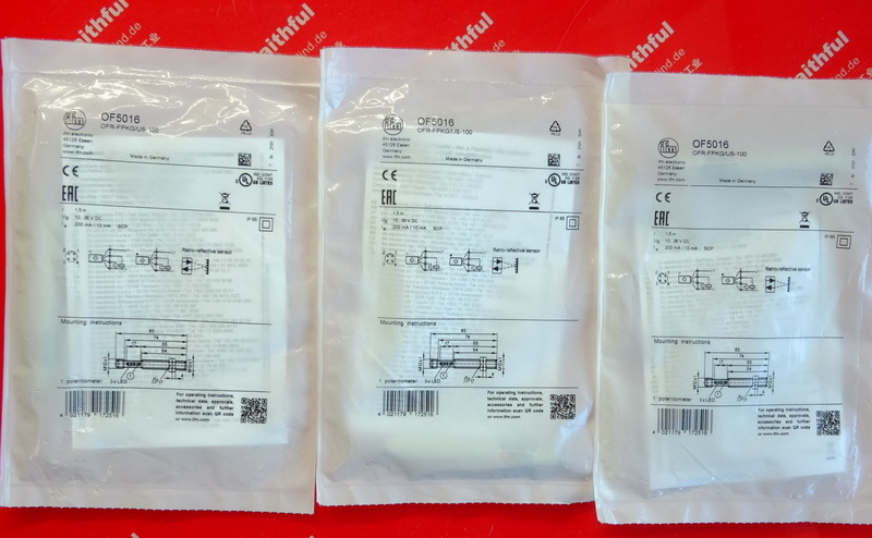 Ifm OF5016 IFM Mirror Reflection Photoelectric Switch OFR-FPKG/US-100