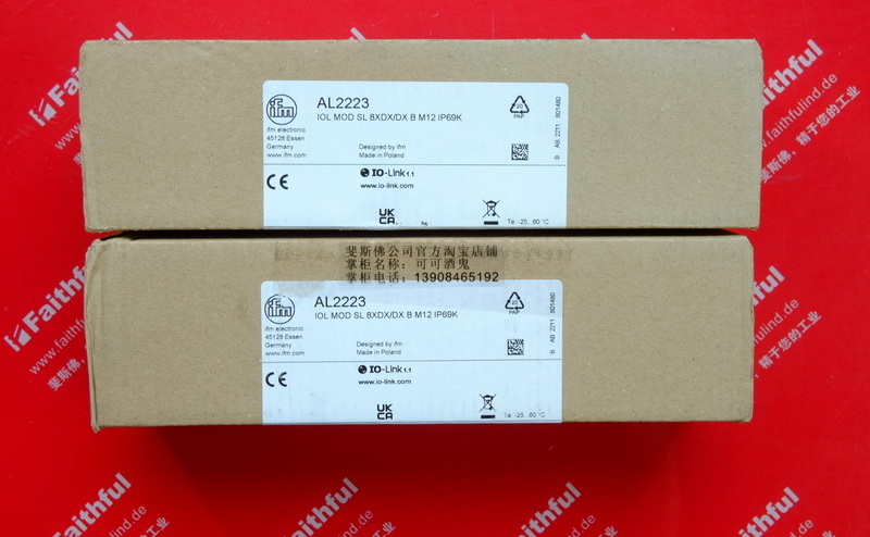 Ifm AL2223 IFMIO-Link Input/Output Modules IOL MOD SL 8XDX/DX B M12 IP69K