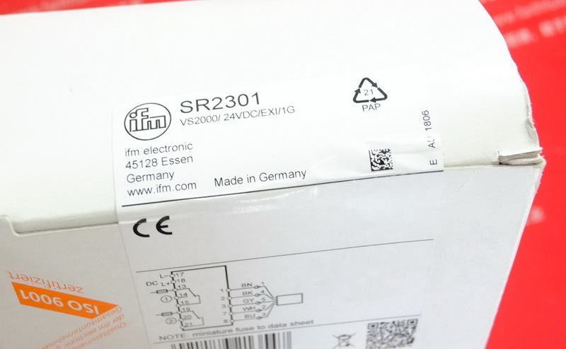 Ifm SR2301 IFM Flow Sensor Control Display VS2000/ 24VDC/EXI/1G