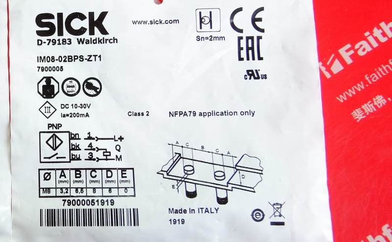 Sick IM08-02BPS-ZT1 SICK inductive proximity sensor 7900005