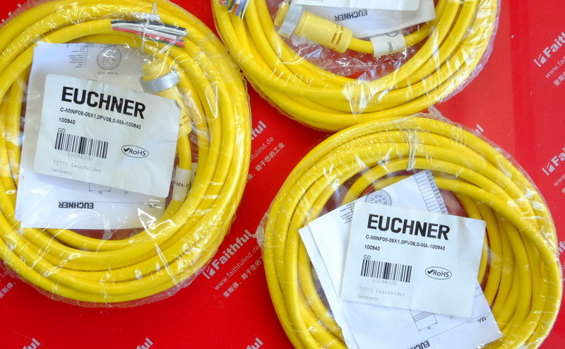 Euchner 100940 EUCHNER wiring cable C- MINF08-08X1 with 8-pin MR8 round connector, 0PV06,0-MA-100940 6 m