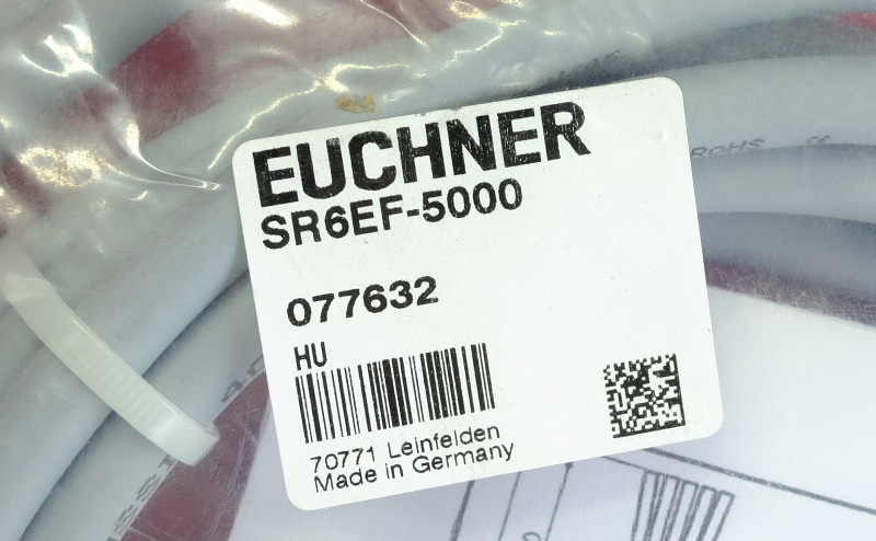 Euchner 077632 EUCHNER wiring cable C- M26F07-07X1 with SR6 round plug, 0PU05,0-MA-077632 5 m