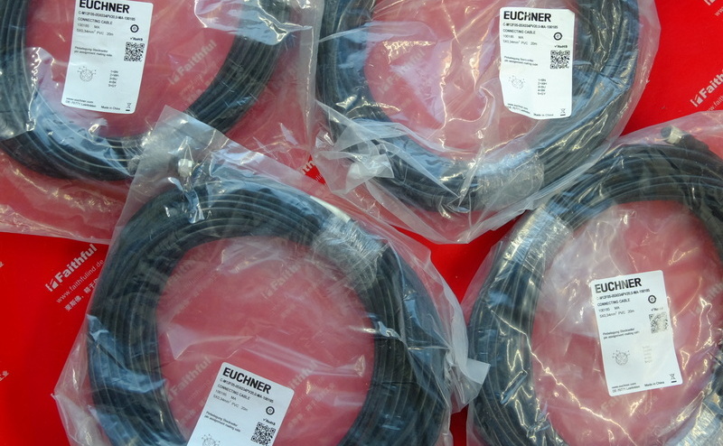Euchner 100185 EUCHNER wiring cable C- M12F05-05X034PV20 with 5-pin M12 round plug, 0-MA-100185 straight end 20m