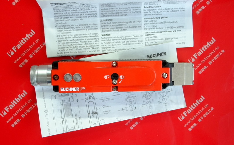 Euchner 109066 EUCHNERSTA series safety switch STA3A-2131A024L024BHA10C2090 with door monitoring contact BHA10