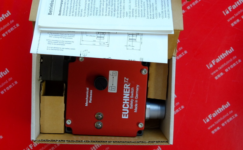 Euchner 082096 EUCHNERTZ series safety switch TZ1RE024BHA-C1903,MR10 round plug, auxiliary unlocking device