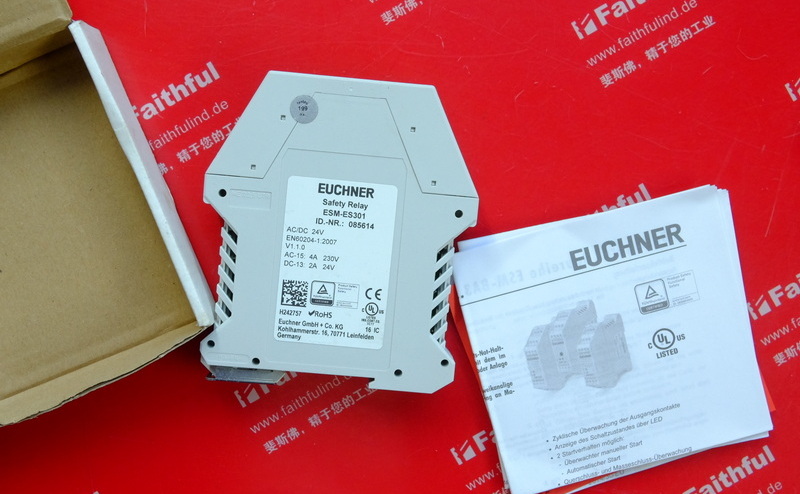 Euchner 085614 EUCHNERESM-ES. Contact expansion device ESM-ES301,3 safety contacts, 1 auxiliary contact, safety protection level 4