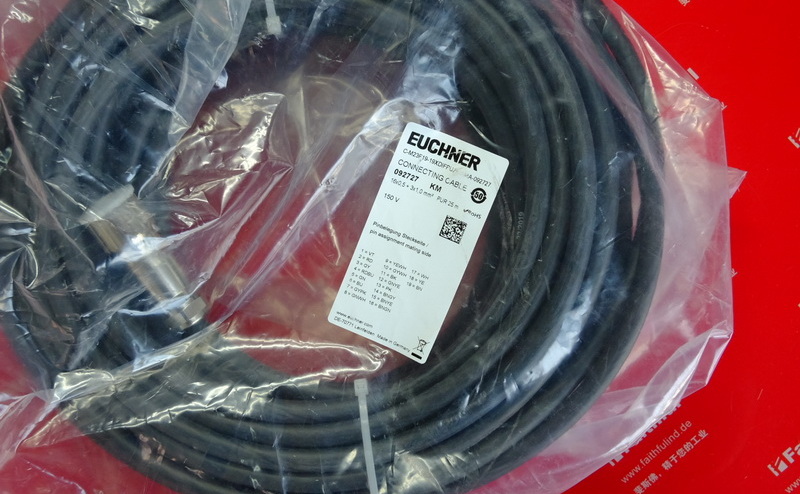 Euchner 092727 EUCHNER wiring cable C- M23F19-19XDIFPU25 with M23 round plug, 0-MA-092727, with C1825 option, 25m, straight head
