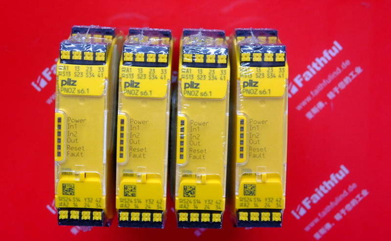 pilz 751126 PILZ Safety Relay Module PNOZ s6.1 C 24VDC 3 n/o 1 n/c