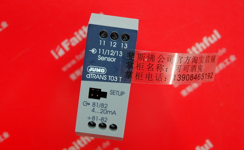 Jumo 00468699 JUMO Temperature Transmitter 707032-001-005 dTRANS T03 T