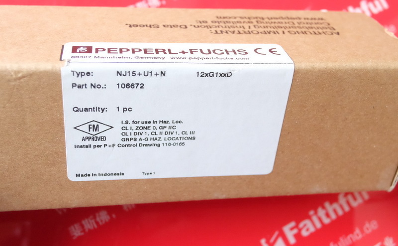 P F 106672 PEPPERL FUCHS Proximity Sensor NJ15 U1 N Pepperl Fuchs 011691