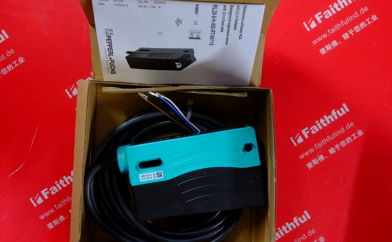 P F 421224 PEPPERL FUCHS Background Suppressed Photoelectric Sensor RL28-8-H-400-RT/49/115 Pepperl Fuchs