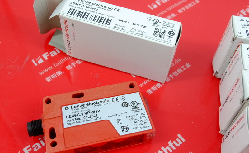 Leuze 50127037 LEUZE Optoelectronic Sensor LE46C.1/4P-M12 Receiver