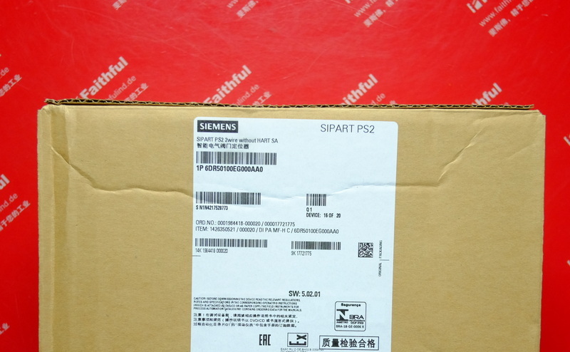 Siemens 6DR5010-0EG00-0AA0 SIEMENS electric valve positioner SIPART PS2