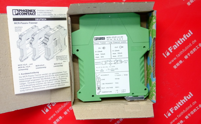Phoenix Contact 2814029 PHOENIX CONTACT Passive Isolator MCR-2CLP-I/I-00