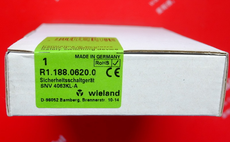 Wieland R1.188.0620.0 Weilang Safety-Related Circuit Device Monitoring Equipment SNV4063KL-A 3S DC 24V (A)