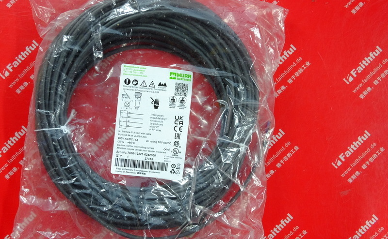 Murr-Elektronik 7000-12221-6242000 MURR Connection Line M12 4 Core 20 m
