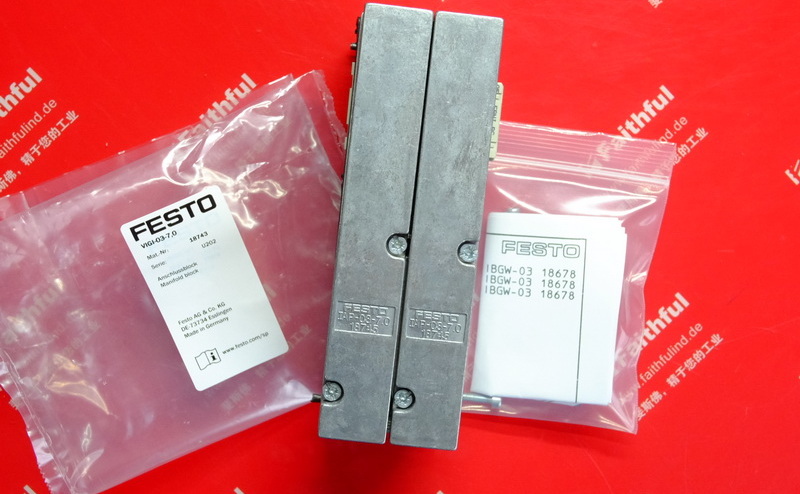Festo 18743 FESTO valve island valve block VIGI-03-7,0