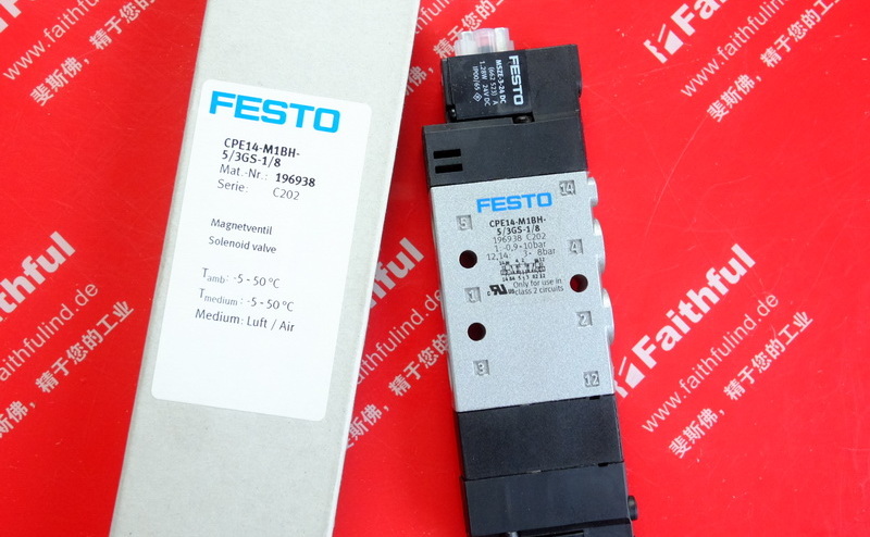 Festo 196938 FESTO solenoid valve CPE14-M1BH-5/3GS-1/8