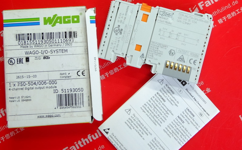Wago 750-504/006-000 WAGO4 Channel Digital Output Module I/O SYSTEM