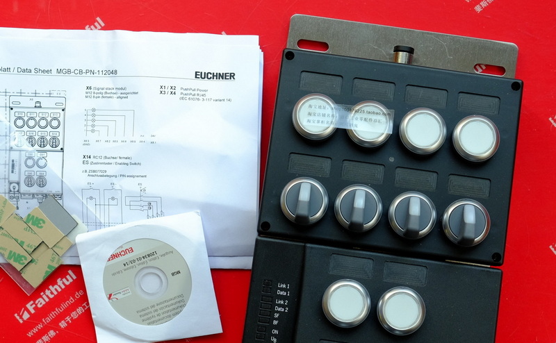 Euchner MGB-CB-PN-112048 EUCHNER control panel, equipped with 12 control devices, plug-in plug, Stacklight connector, RC12 plug