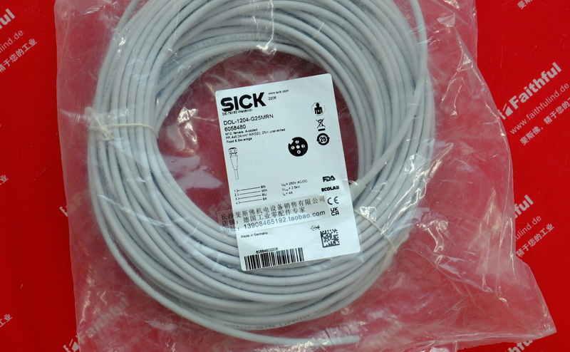 Sick DOL-1204-G25MRN SICK Connection Line 6058480 M12 4 Core 25m Sanitary